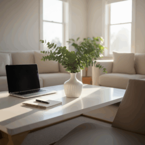 Middle Strips Round Flower Vase