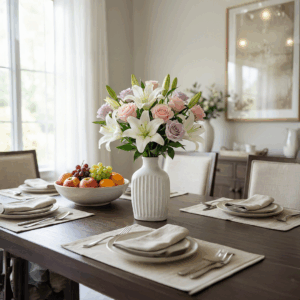 Middle  Strips Rectangle Flower Vase